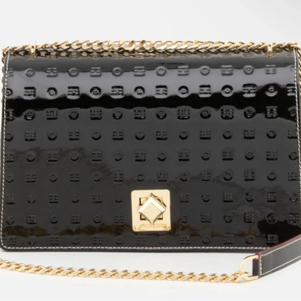 Arcadia Luxury Black and Gold Designer Shoulder or Crossbody Bag - Picture 3 of 13
